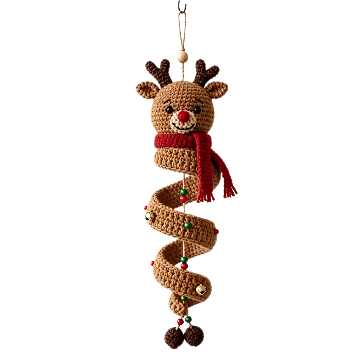 🔥3D Christmas Crafts Kit🎁Crochet Snowman Spiral Ornament DIY Kit✨