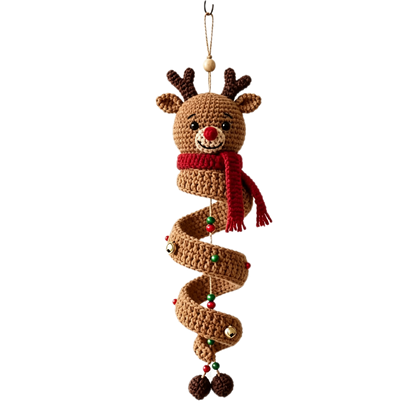 🔥3D Christmas Crafts Kit🎁Crochet Snowman Spiral Ornament DIY Kit✨