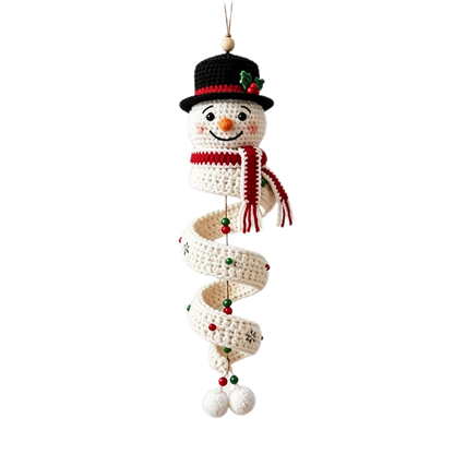 🔥3D Christmas Crafts Kit🎁Crochet Snowman Spiral Ornament DIY Kit✨
