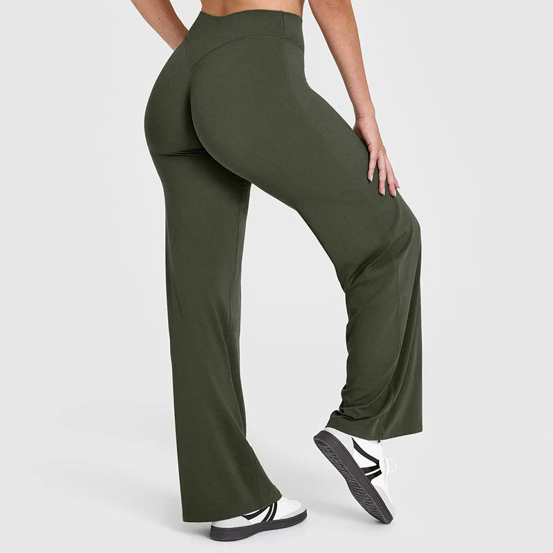 High-Waisted Naked-Feel Yoga Pants – Straight Leg Gym & Lounge Pants
