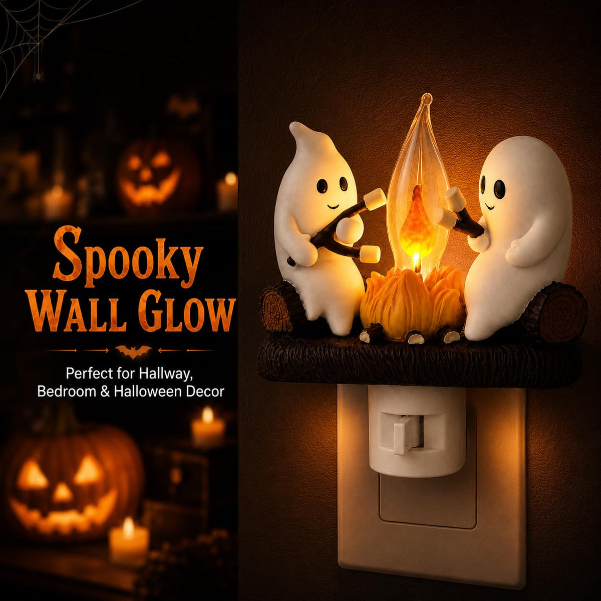 Halloween 🎃3D Ghost Campfire Night Light👻