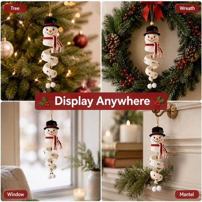 🔥3D Christmas Crafts Kit🎁Crochet Snowman Spiral Ornament DIY Kit✨